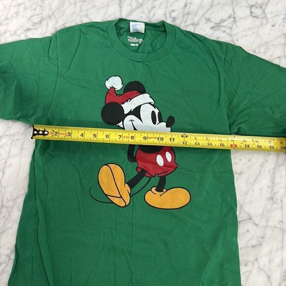 Disney Christmas Mickey Heather Green Short Sleeve T- Shirt Size Small - Picture 4 of 6